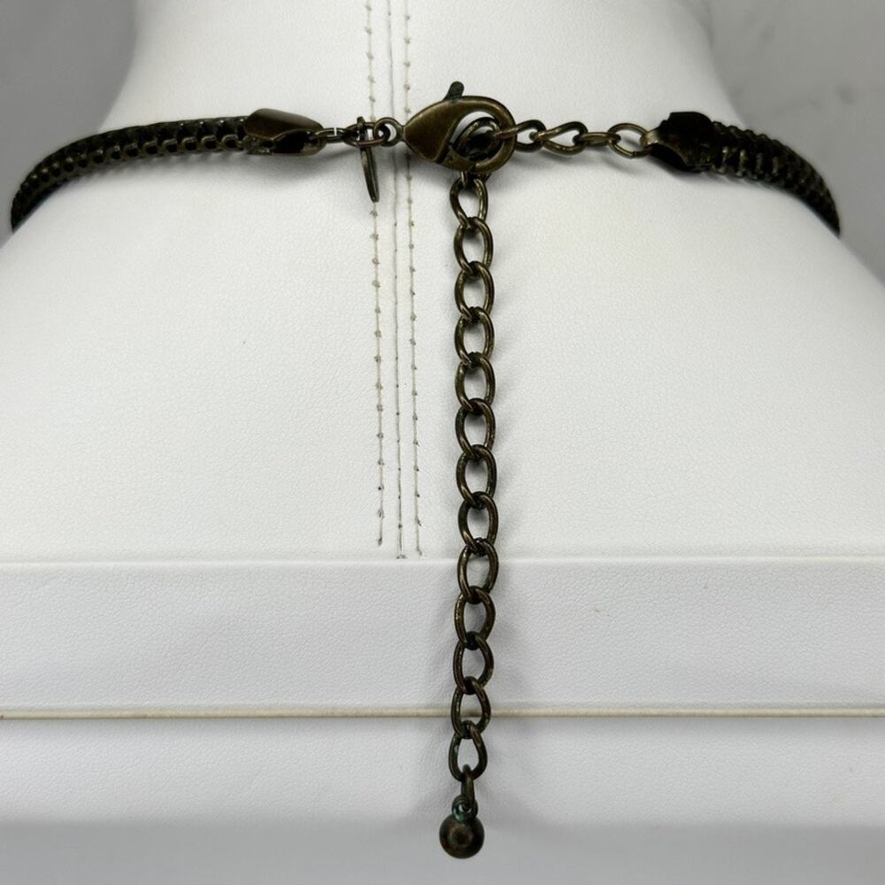 Chico's Rhinestone Round Medallion Pendant Necklace ✨ - Picture 2 of 9